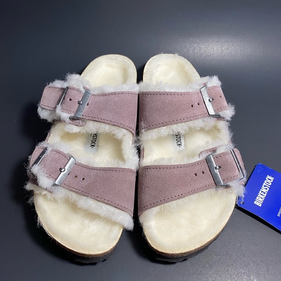Birkenstock Arizona Shearling Soft Mauve sz36 - Picture 2 of 6